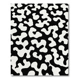 Abstract Black & White Washable Area Rug - Low Pile