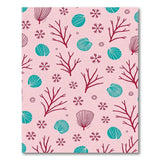 Whimsical Pink Coral Snowflake Area Rug