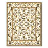 Gold and Silver Elegant Gold Floral Persian Area Rug