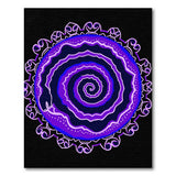 Purple Hypnotic Spiral Mandala Area Rug