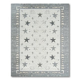Grey Star Motif Heritage Tribal Rug
