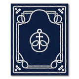 Nautical Navy Rope Cross Area Rug