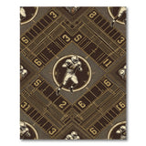 Distressed Vintage Football Area Rug