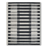 Geometric Modern Black and White Black White Geometric Striped Woven Rug