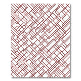 Red Geometric Line Maze Area Rug