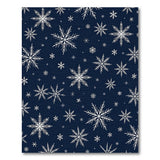 Navy Snowflake Scatter Area Rug