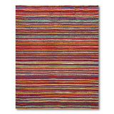 Vibrant Multi-Stripe Boho Chic Area Rug