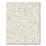 Abstract Swirl Lines Beige Area Rug