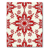 Red Snowflake Geometric Red Area Rug