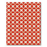 Geometric Modern Bold Red Geometric Lattice Area Rug