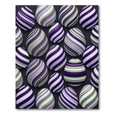 Purple Swirled Striped Egg Area Rug