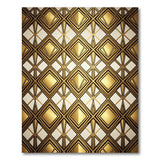 Gold Art Deco Diamond Geometric Area Rug