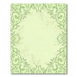 Green Vintage Green Floral Vine Border Area Rug