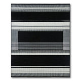 Black and White Striped Black White Striped Geometric Area Rug