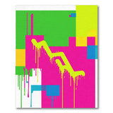 Neon Drip Abstract Area Rug