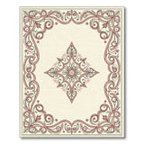 Vintage Ornate Cream Pink Floral Area Rug