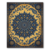 Navy Blue Mandala Paisley Persian Area Rug