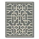 Grey Trellis Geometric Area Rug