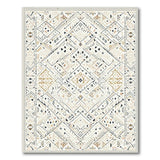 Beige and Neutral Geometric Beige Geometric Heritage Tribal Area Rug