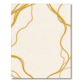 Gold and Silver Gold Wavy Abstract Area Rug