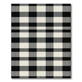 Rustic Farmhouse Buffalo Check Black White Buffalo Check Area Rug