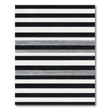 Striped Distressed Black White Striped Area Rug