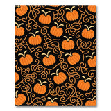 Whimsical Orange Pumpkin Swirl Area Rug
