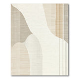 Beige and Neutral Fluid Beige Abstract Area Rug