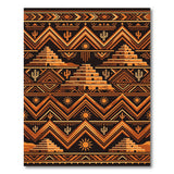 Orange Southwestern Cactus Pueblo Rug