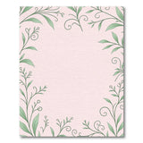 Pink Green Vine Floral Border Area Rug