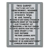 Glitch Text Distressed Area Rug - Black White