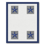 Navy Blue Starfish Coastal Area Rug