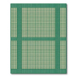 Green Gingham Plaid Border Area Rug