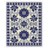 Blue and Teal Navy Blue Floral Persian Area Rug