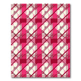 Geometric Modern Vibrant Pink Plaid Geometric Area Rug