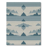 Teal Mountain Tent Adventure Area Rug