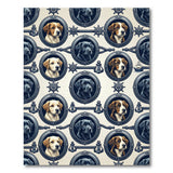 Nautical Dogs in Portholes Area Rug