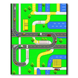 Pixelated City Roads Play Rug