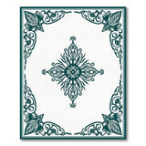 Ornate Teal Medallion Area Rug