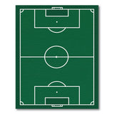 Geometric Modern Green Soccer Field Area Rug
