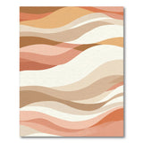 Brown and Tan Brown Tan Abstract Wave Area Rug