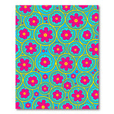 Vibrant Pink Flower Medallion Area Rug