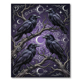 Mystic Ravens Purple Area Rug