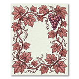 Purple Grape Vine Border Area Rug