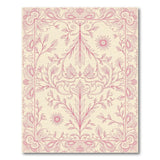 Ornate Pink Floral Paisley Area Rug