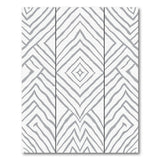 Grey Geometric Diamond Zigzag Area Rug