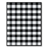 Rustic Farmhouse Black White Gingham Checkered Area Rug