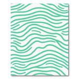 Seafoam Green Wavy Lines Area Rug