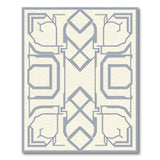 Grey Lattice Grey Geometric Lattice Area Rug