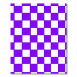 Purple White Checkerboard Geometric Area Rug